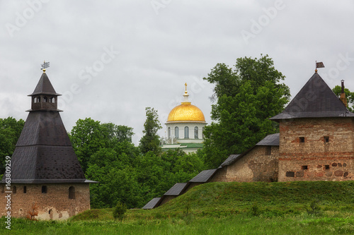 Pskov-Caves Monastery or The Pskovo-Pechersky Dormition Monastery on summer, Russia photo