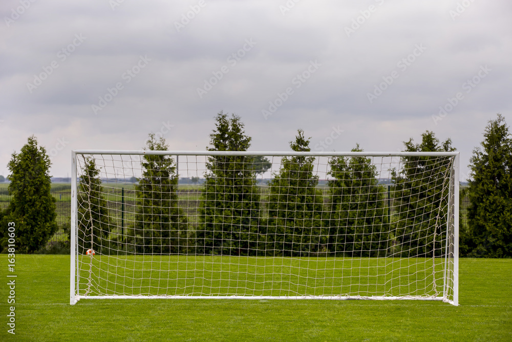 Fototapeta premium A soccer goal on the grass