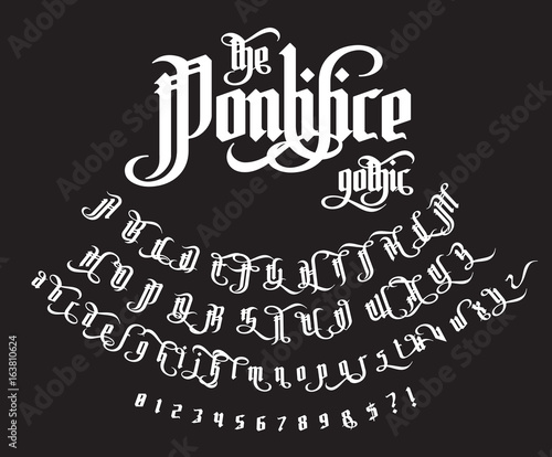 The Pontifice - vintage gothic label font