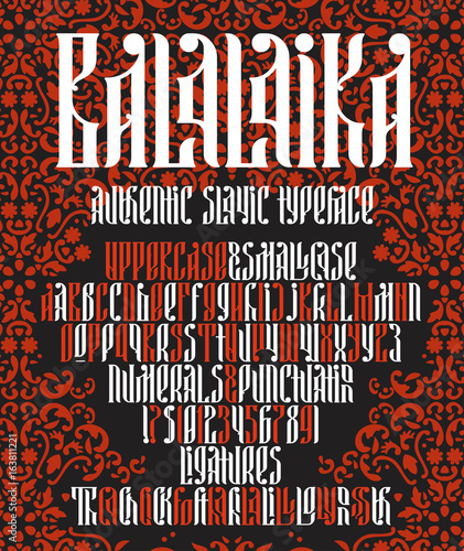 balalaika font set