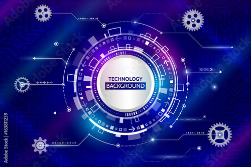 Abstract technology circuit background. Hi-tech digital computer concept. Futuristic vector illustration. esp 10