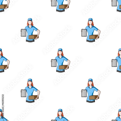 Postal courier.Mail and postman pattern icon in cartoon style vector symbol stock illustration web. photo