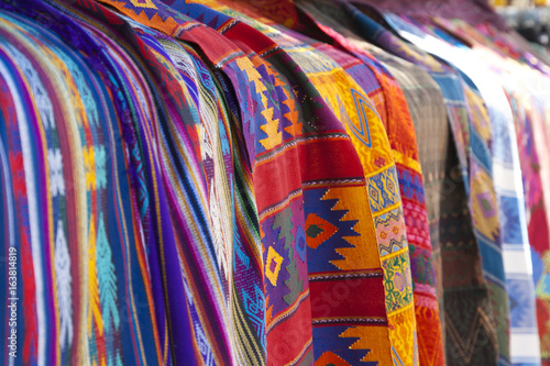 Colored cloth Coloured clothes exposed in a street market