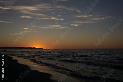 sunset on the beach