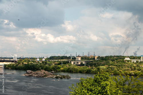 Hydro power station in the Zaporozhye