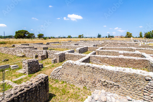 Tableau sur toile View of the archaeological site of Lucus Feroniae, near Rome, Italy