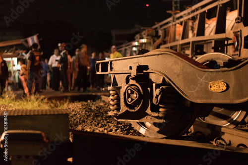 Photos Cement train derailment in Nakhon Ratchasima, Thailand