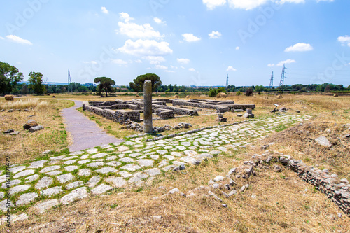 Tableau sur toile View of the archaeological site of Lucus Feroniae, near Rome, Italy