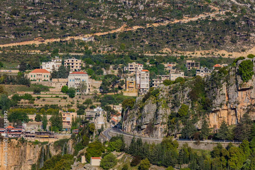 Jezzine landscapes skyle cityscape   in South Lebanon Middle east