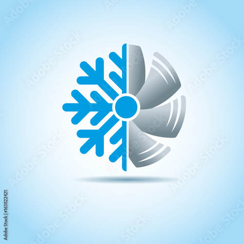 Air conditioner icon. flat design