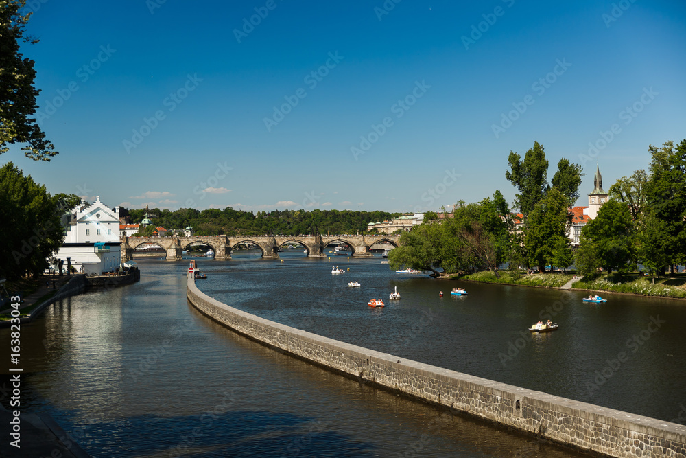 Vltava river in Prague (Praha)