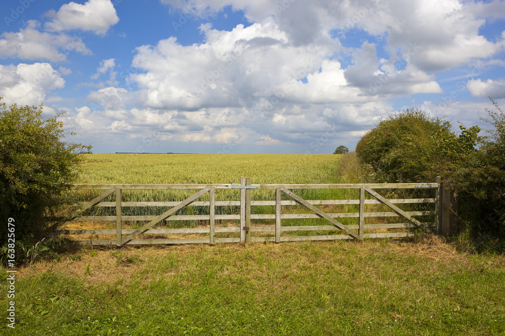 wooden field gate