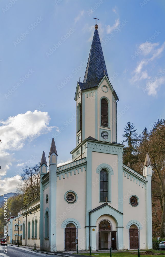 Fototapeta premium Evangelical Church of St. Peter and Paul, Karlovy Vary