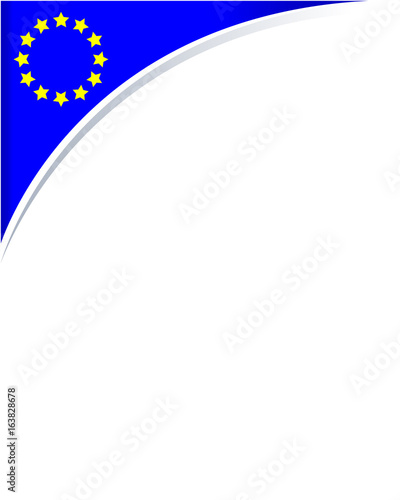 European Union flag frame corner