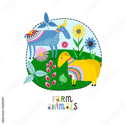 Vector animal farm label