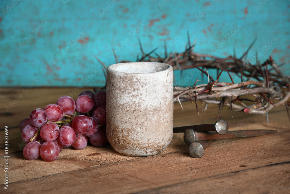 Fototapeta premium Table with Communion Elements