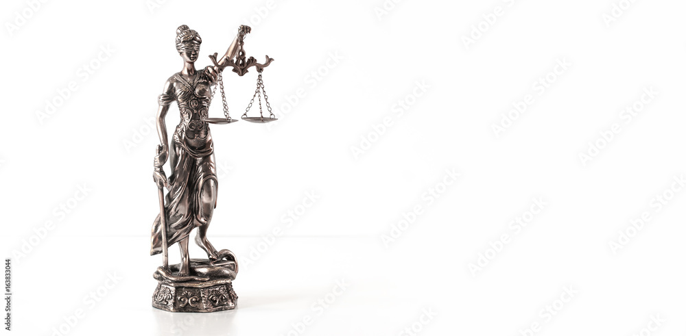 Law Symbols on white background