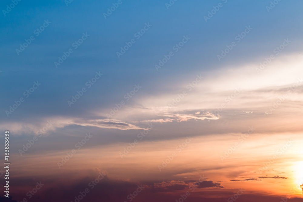 colorful dramatic sky with cloud at sunset colorful dramatic sky with cloud at sunset