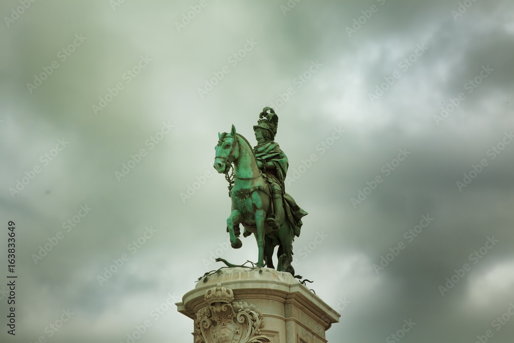 Statue of King Jose I in Commerce Square , Lisbon, Portugal Statue of King Jose I in Commerce Square , Lisbon, Portugal