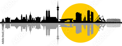 Skyline München Sonne