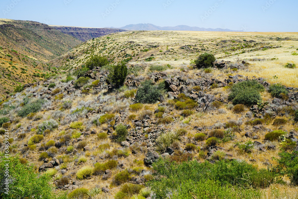 A beautiful valley and mountains in western Texas.