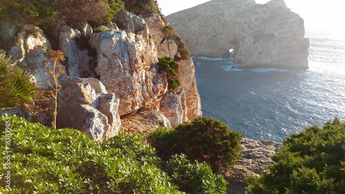 Cap caccia, grottes neptune, marche, alghero, sassari, sardaigne, italie, mer, vague, falaise, rocher, paysage, voyage