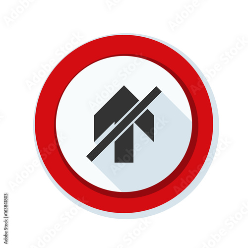 No Up Ahead Arrow sign illustration