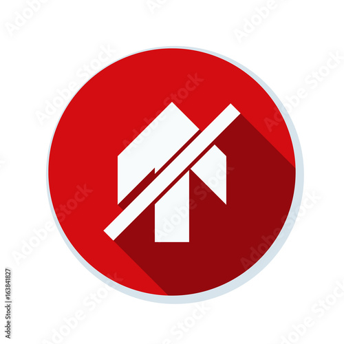 Foto No Up Ahead Arrow sign illustration