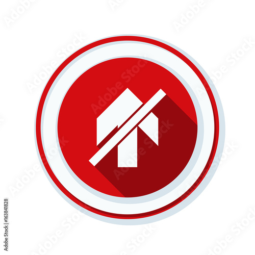 No Up Ahead Arrow sign illustration