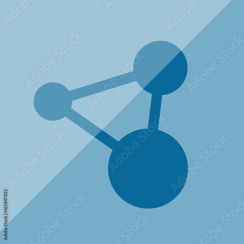 Button Netzwerk blau