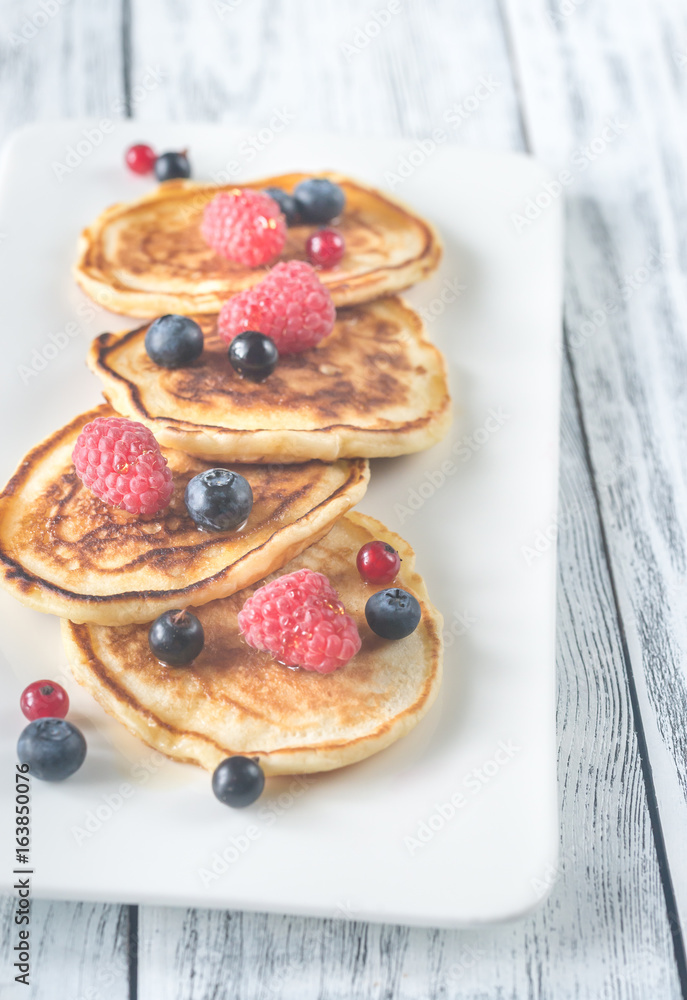 Pancakes with fresh berries Pancakes with fresh berries
