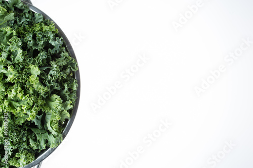 Half-view of Kale in a Collander