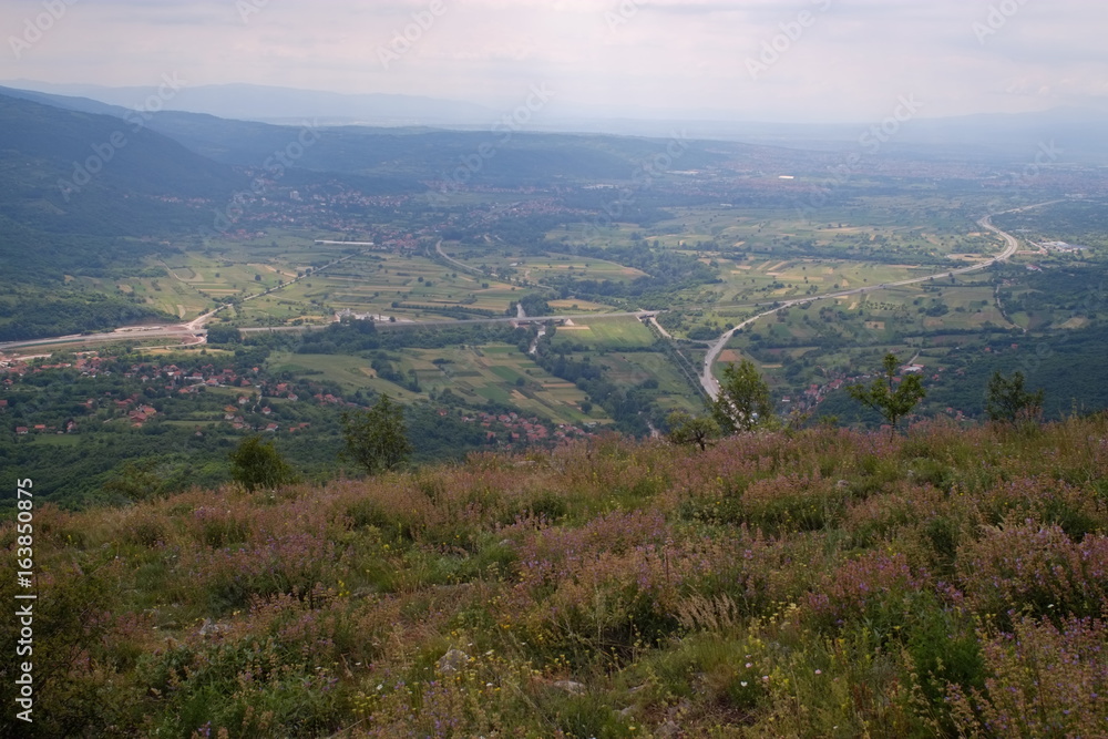 View from the hillside