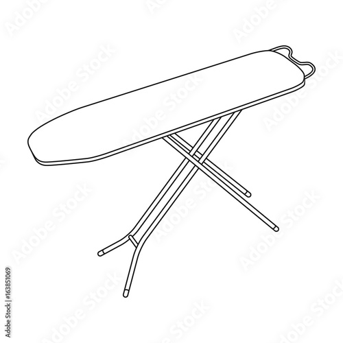 Ironing board. Dry cleaning single icon in black style vector symbol stock illustration web.
