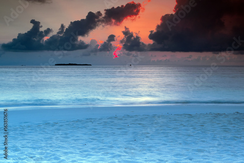 Cloudy Sunrise on the Maldives