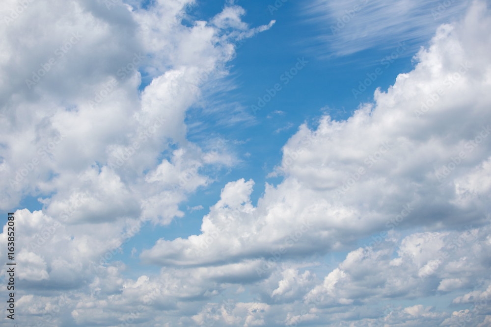 beautiful sky with scattered clouds