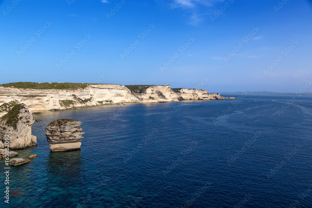Bonifacio, Corsica, France. Beautiful coastal rocks