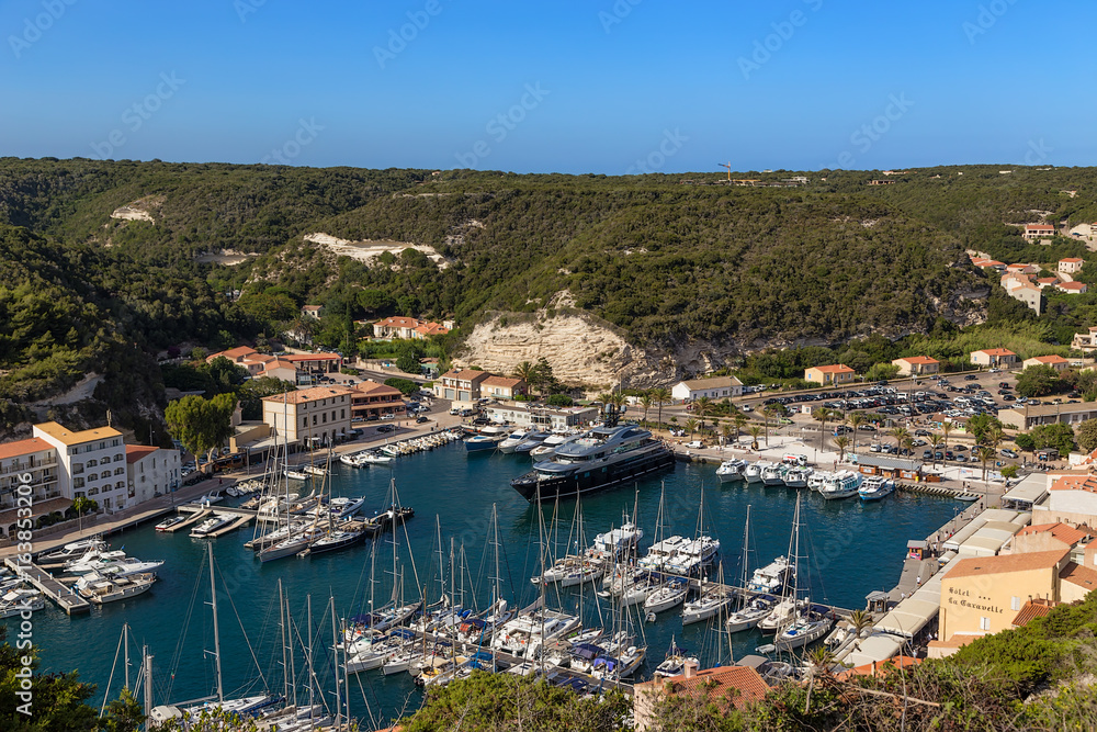 Corsica, France. Yacht port of Bonifacio