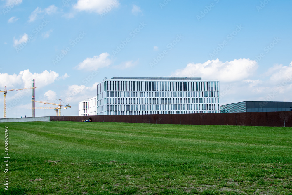 Fototapeta premium huge buildings in Berlin at summer time