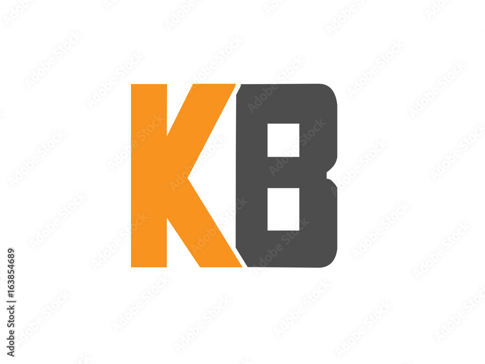 Obraz premium KB Initial Logo for your startup venture