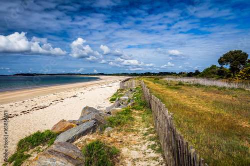 Beach of Landrezac  Sarzeau  Morbihan  Brittany  Bretagne   France