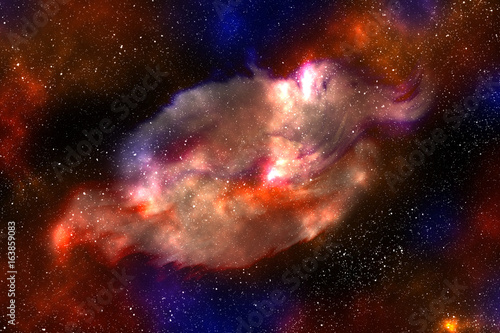 Fototapeta Naklejka Na Ścianę i Meble -  Glowing nebula on space background