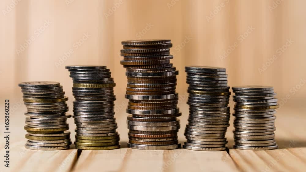 Time lape 4k of growth business and account banking for finance concept, Save money and growing of finance and money Time lape 4k of growth business and account banking for finance concept, Save money and growing of finance and money