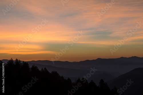 Morning Rise Over Newfound Gap Great Smoky Mountains