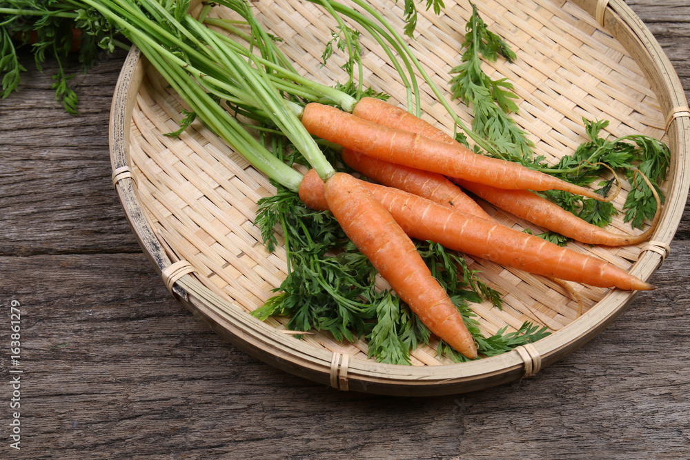 Carrots in basket