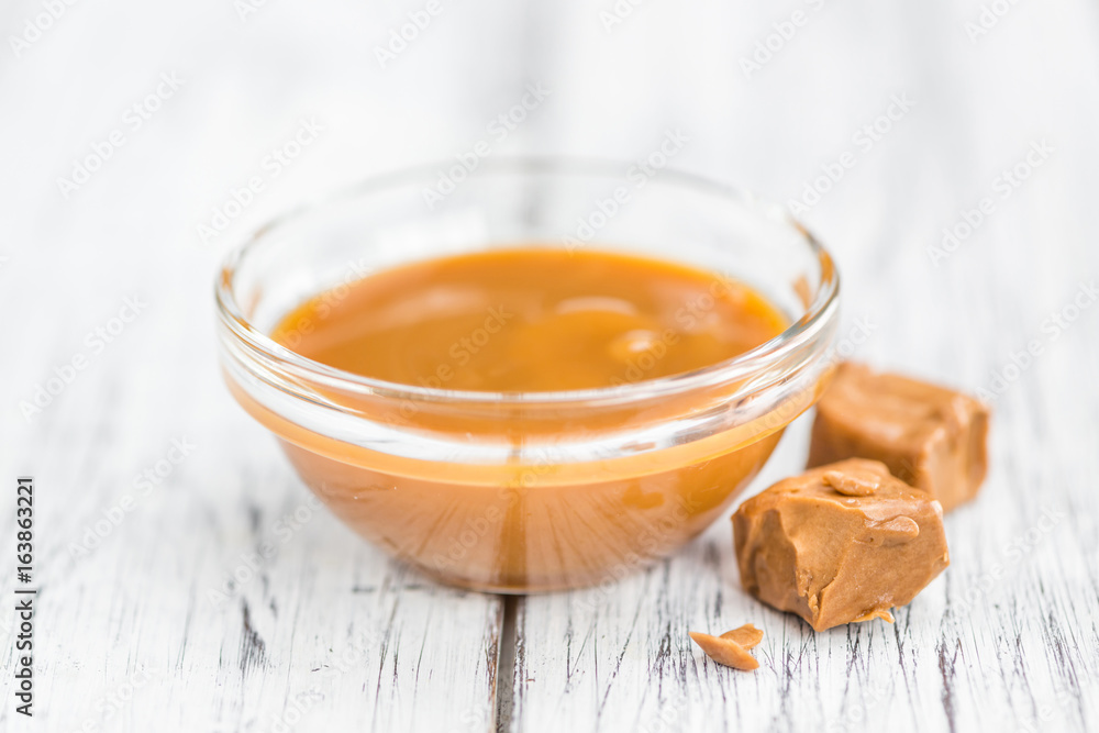 Portion of Caramel Sauce Portion of Caramel Sauce
