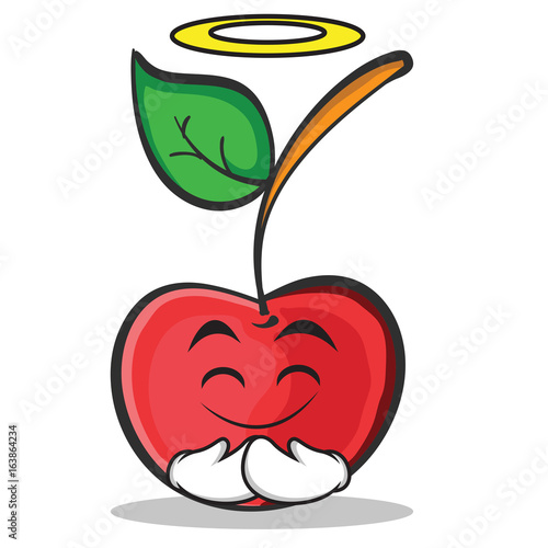 Innocent cherry character cartoon style