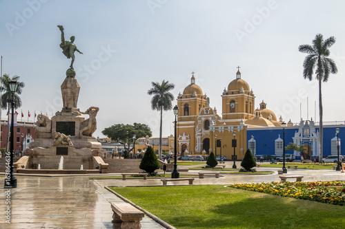 Main Square (Plaza de Armas) and Cathedral - Trujillo, Peru photo