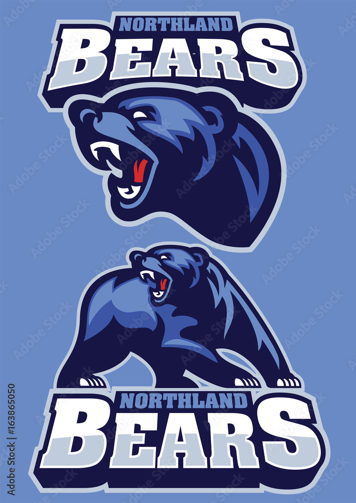 Fototapeta premium angry grizzly bear mascot