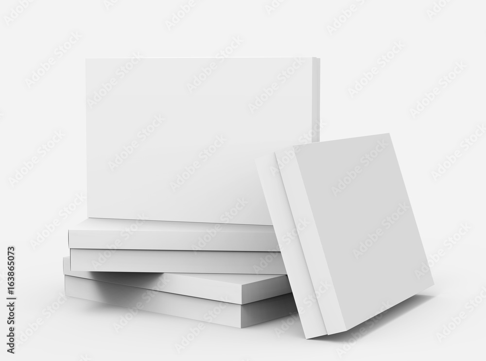 several flat blank boxes several flat blank boxes